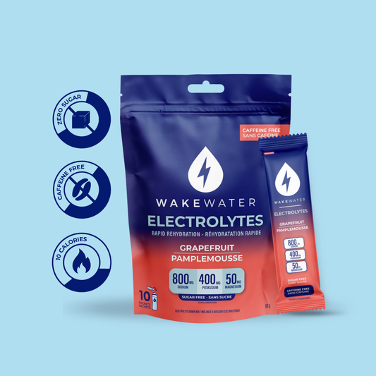 Grapefruit Electrolytes pouch and stick with zero sugar, caffeine free, 10 calorie callouts
