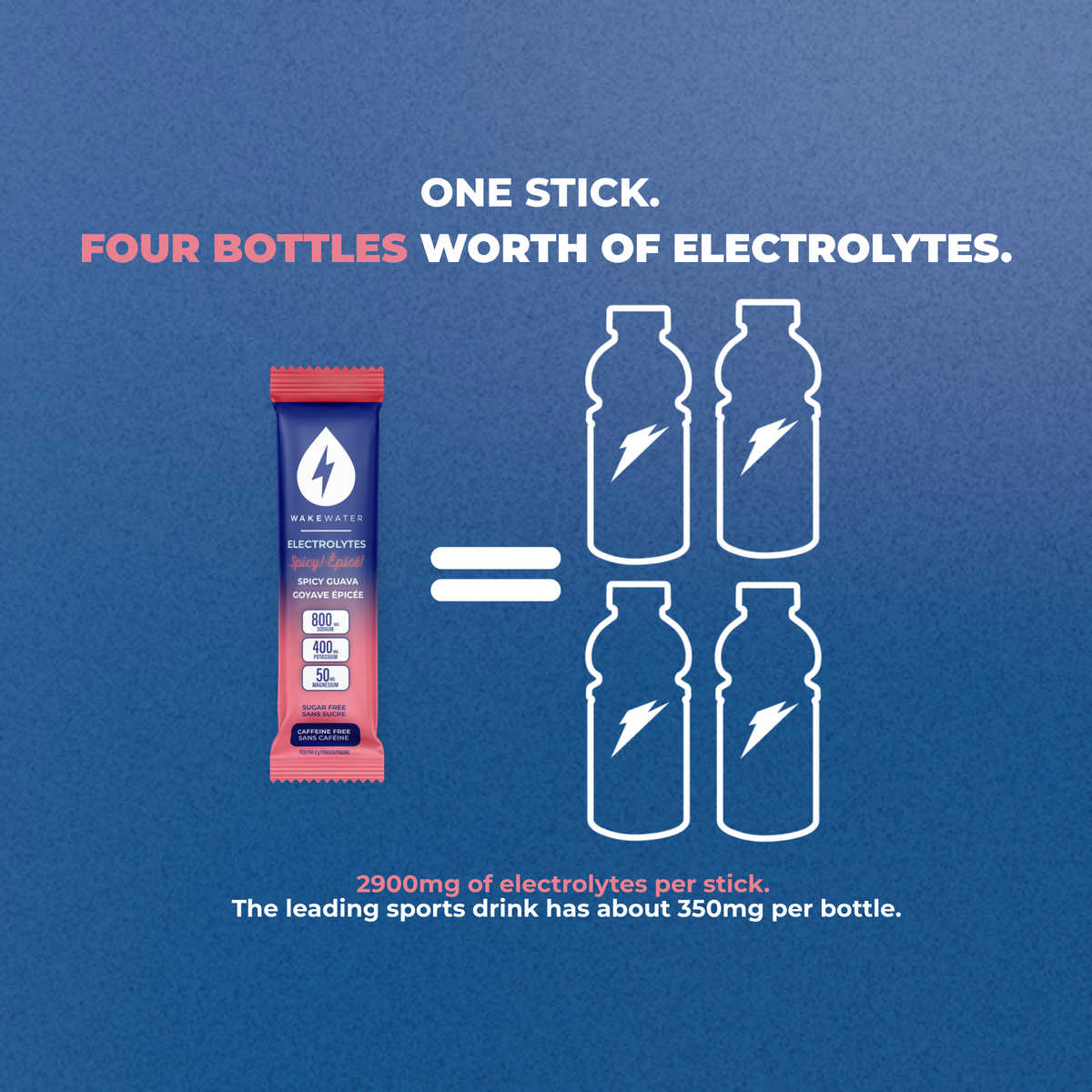 One stick equals four bottles worth of electrolytes