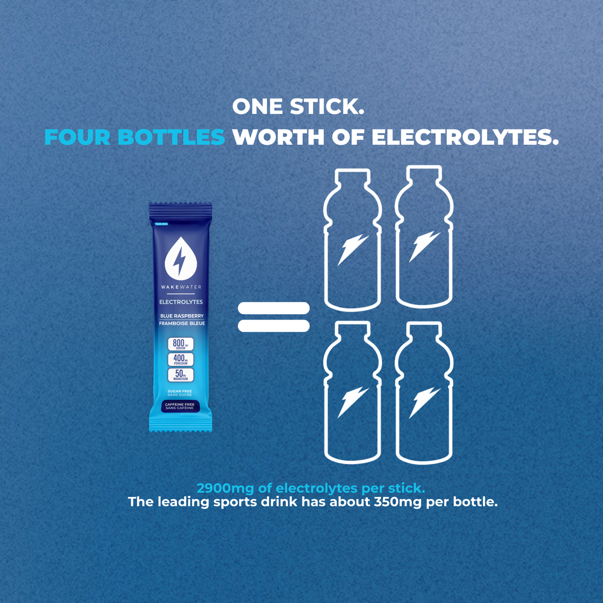 One stick equals four bottles worth of electrolytes