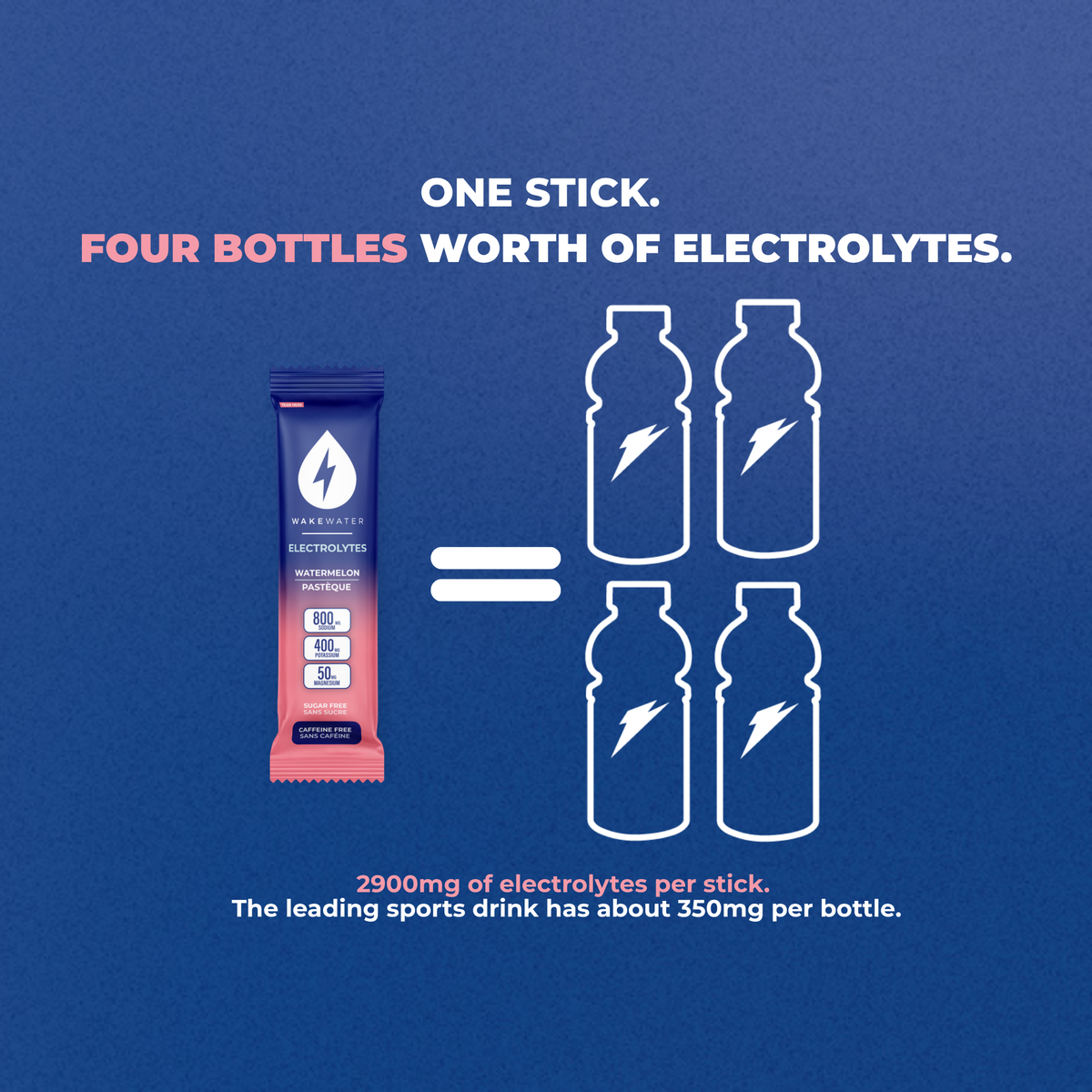 One stick equals four bottles worth of electrolytes