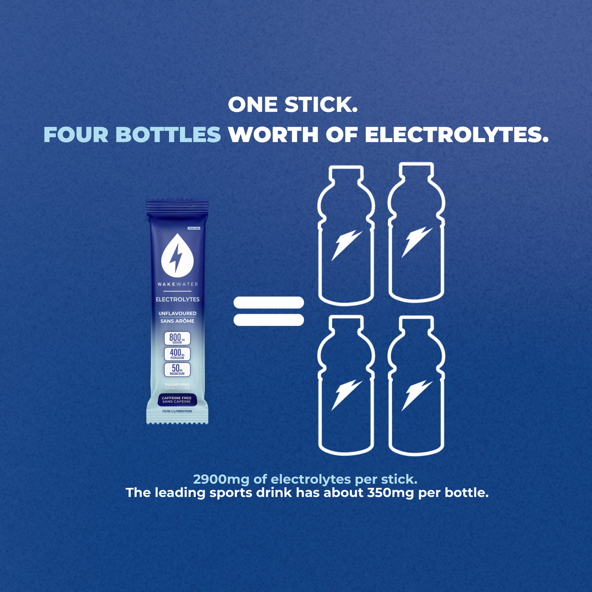 One stick equals four bottles worth of electrolytes