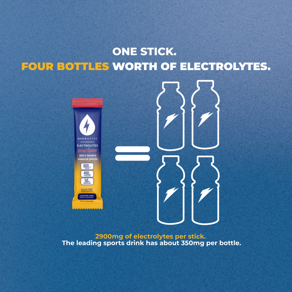One stick equals four bottles worth of electrolytes