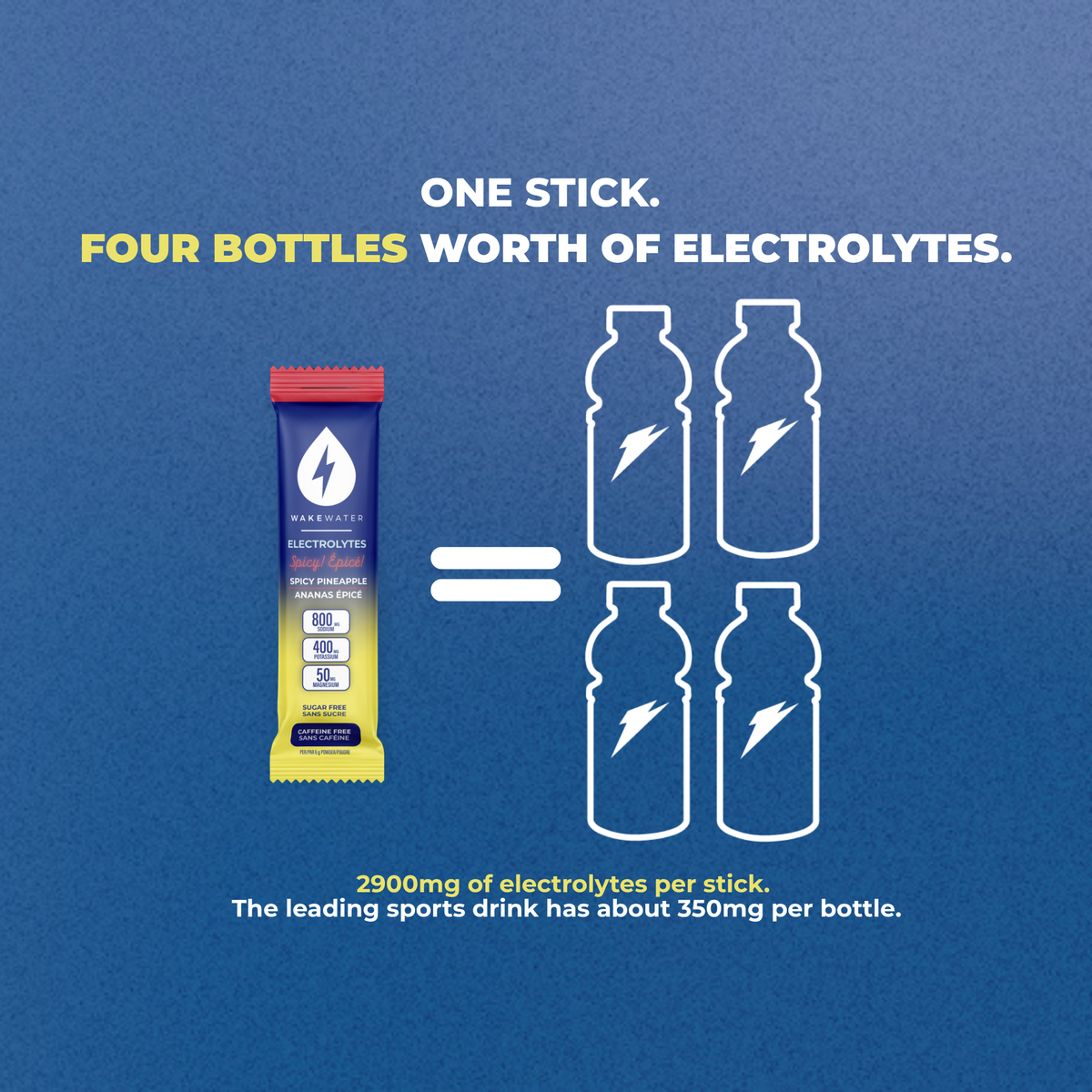One stick equals four bottles worth of electrolytes